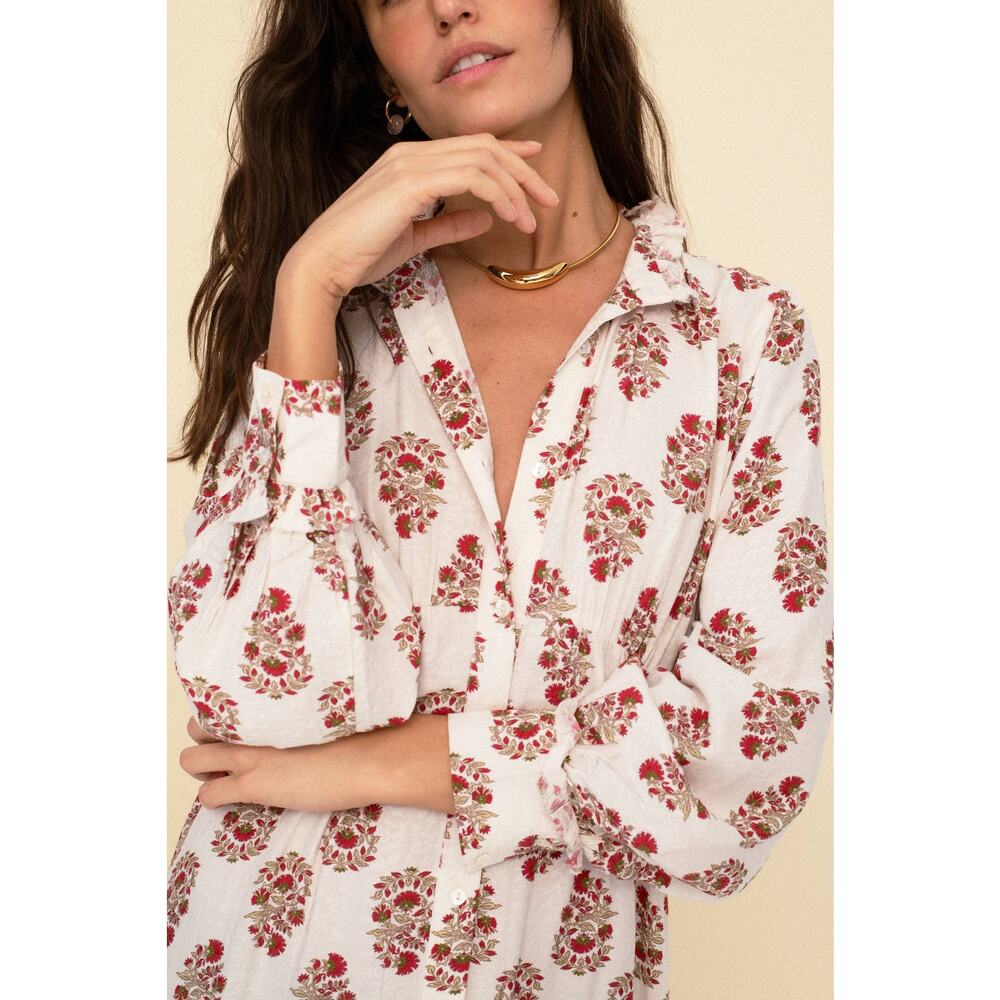 Sonmer Juana Dress in Red/White - Picture 2 of 5